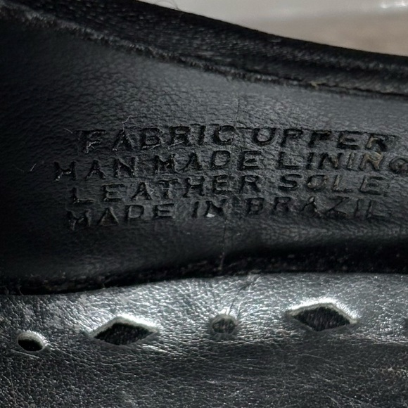 BCBGirls Black Satin Peep Toe Heels | Size 9W - Picture 9 of 10